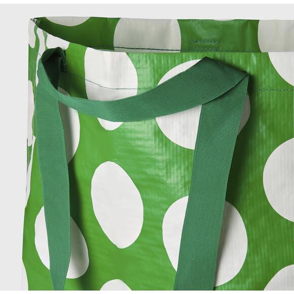 Ikea totes SÄCKKÄRRA Shopping bag, white/green, 7x17 ¾x17 ¾ "/10 gallon lot of 4 - Picture 4 of 8